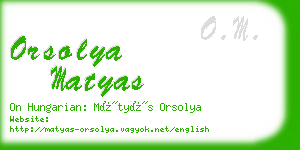 orsolya matyas business card